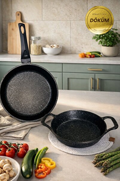 CHEFTİME 2'li Tava Seti 22cm Sahan&28cm Derin Tava