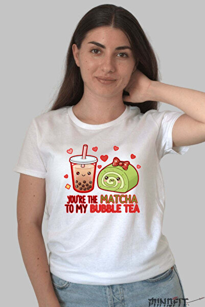 GILDAN Tricou Valentine S Day Cuplu You Re The Matcha To My Bubble Tea Dama