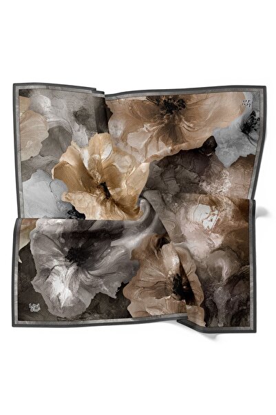 Levidor Flower Garden Grid Pattern Sparkling Crystal Scarf