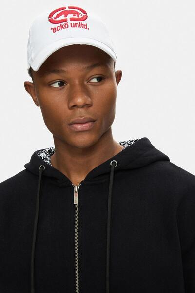 ecko unltd. Rowland White Baseball Cap Embroidered Unisex Hat