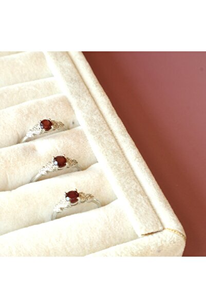 B Design jewelry خاتم من الفولاذ الأحمر الغرانيتي