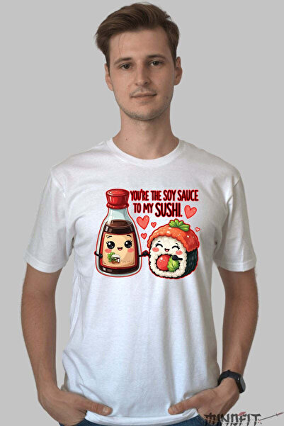GILDAN Tricou Valentine's Day Cuplu - You're The Soy Sauce To My Sushi Barbat