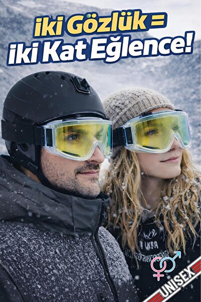 GLASWEN 2 Pcs Ski Goggles Non-Mirror Rainbow Vented Sun Snow Protective Eyewe...