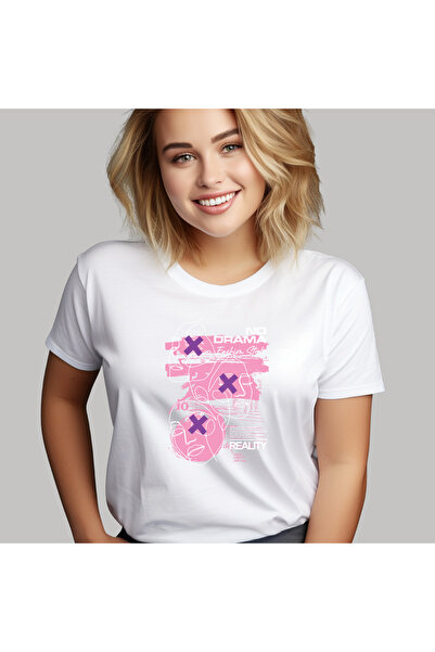 CXO Craft Tricou Dama cu Imprimeu, No Drama, Bumbac