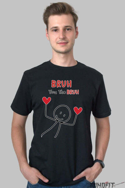 GILDAN Tricou Cuplu Valentine's Day - You The BRUH Barbat
