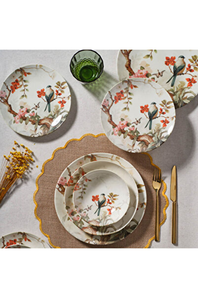 Güral Porselen GÜRAL PORSELEN Camelia 24 Parça 6 Kişilik Yemek Takımı 41902