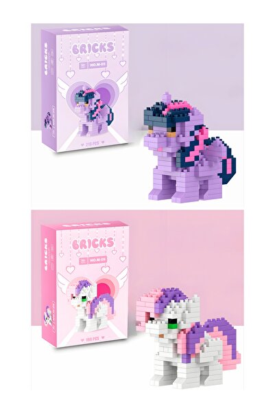 DEK BRICKS My Little Pony Twilight Sparkle & Rarity İkili Yapı Blokları Figür...