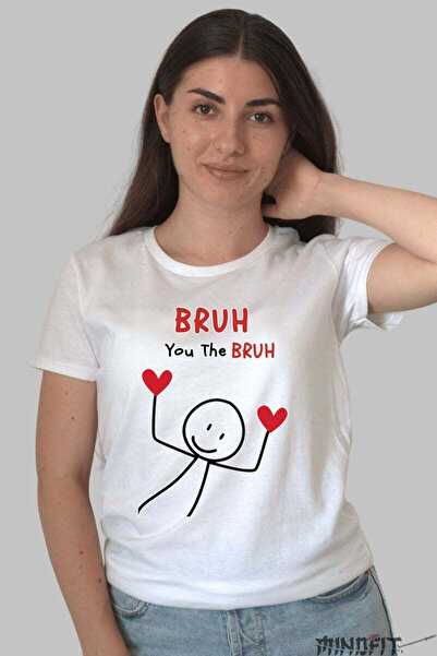 GILDAN Tricou Cuplu Valentine S Day You The Bruh Dama