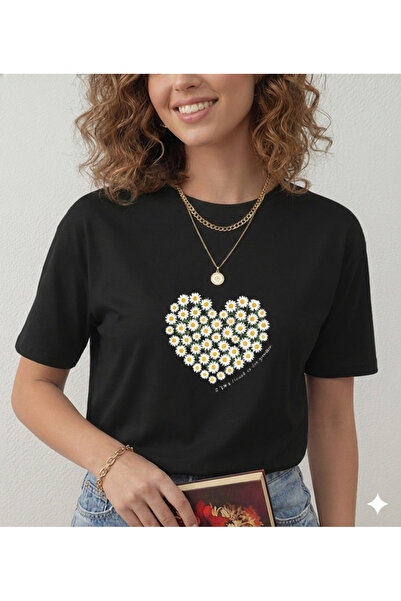 FAVORİST Tricou pentru femei HEART DAISY cu imprimeu