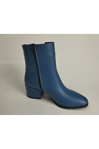 Lucciola kadın Hakiki Deri İndigo Deri Topuklu Bot