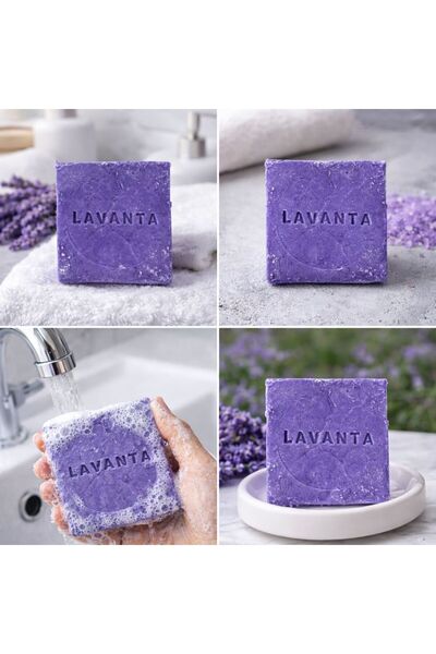 CURELIVE Doğal Lavanta Sabunu - El Yapımı Mor Lavanta Sabunu