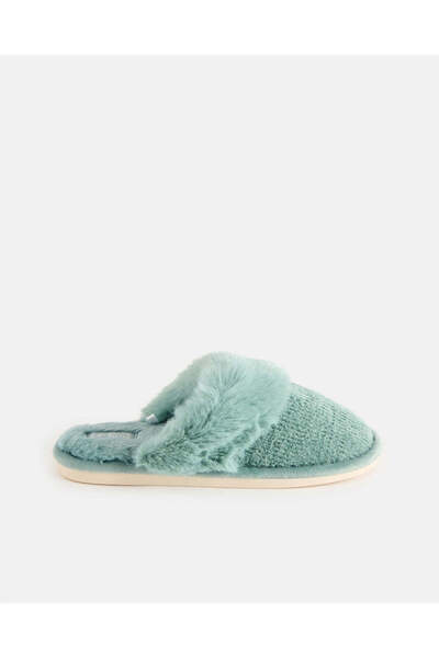 REDTAG Women Green Bug Fur Closed Toe Slipper