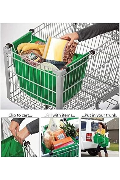 Generic Reusable shopping bag, 2-piece foldable shopping bag set with handles