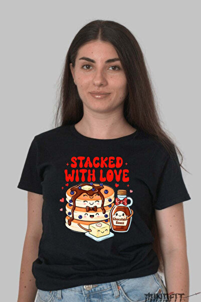 GILDAN Tricou Valentine S Day Pancake Love Stacked With Love Dama