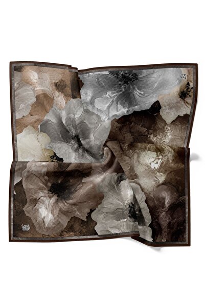 Levidor Flower Garden Grid Pattern Sparkling Crystal Scarf