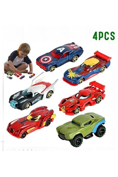 Generic مجموعة سيارات الأبطال الخارقين من أفنجرز للأطفال - مجموعة من 4 قطع بأ...