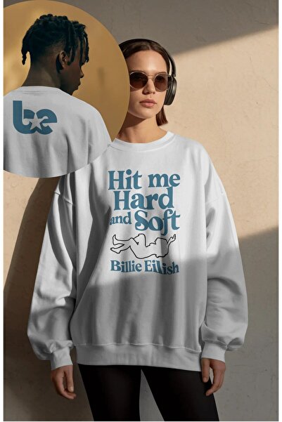 Fuddy Moda Unisex Oversize Μπλε Φούτερ με στάμπα Billie Eilish στην πλάτη, με...