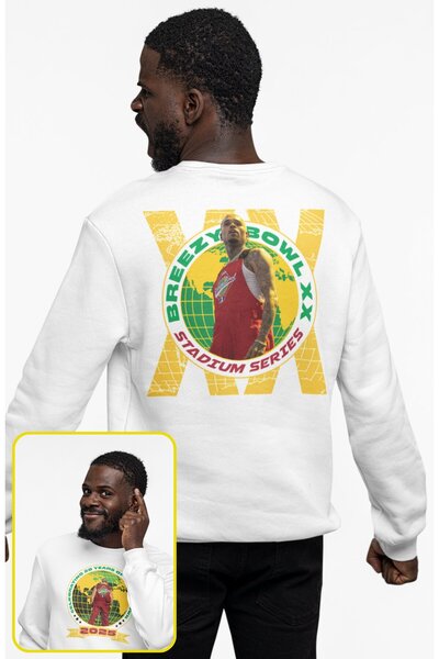 Fuddy Moda Ουνισέξ Φούτερ χωρίς κουκούλα, Υπερμεγέθη, Σειρά Stadium, Breezy B...