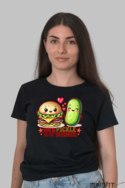 GILDAN Tricou Valentine's Day Cuplu - You're The Pickle To My Burger Dama