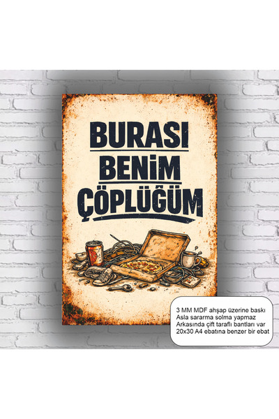 Hayat Poster This Is My Trash Can Door Warning Sign Funny Humorous Sayings Wa...