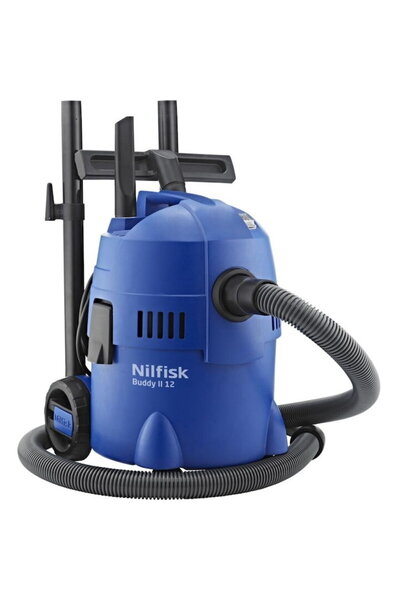 Nilfisk BUDDY II 12, 1200W, 200 mbar, 3600 l/min, Wet-dry vacuuming, Blue/Black