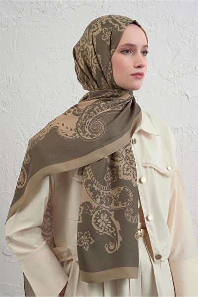 Armine İpek Tensel Şal - 4 - Soft Haki 26