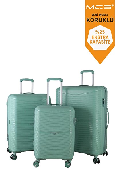 MÇS V379 AURA Y.ÜRETİM PP VALİZ SİYAH SET