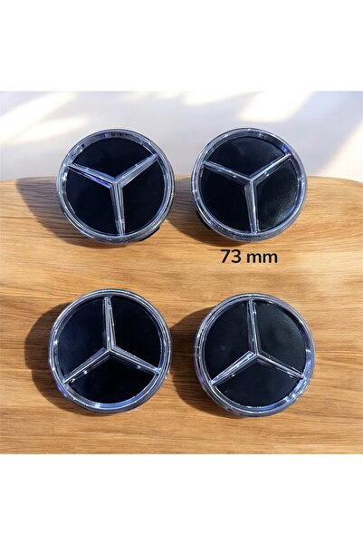 Universal Mercedes uyumlu jant göbeği arması/Siyah