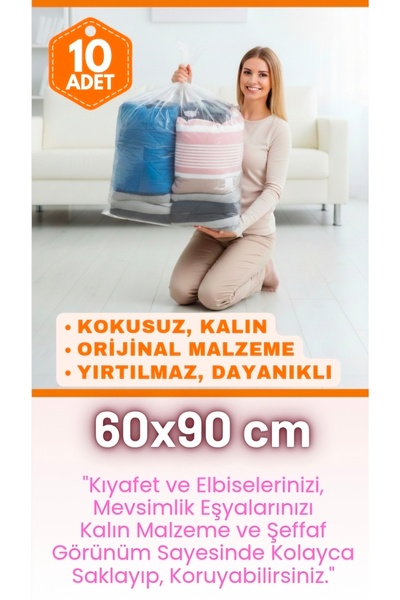 erfa plastik ambalaj 1984'den beri KALIN Naylon Torba 60x90 Cm Çeyiz Yastık B...