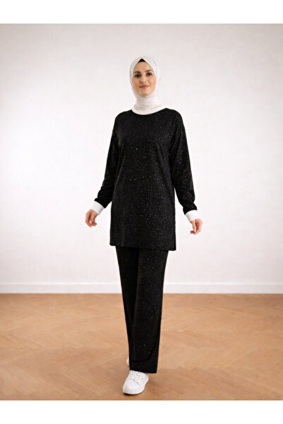MONJER Soft Textured Glitter Knitwear Hijab Set (Suitable for Size Range 44 -...