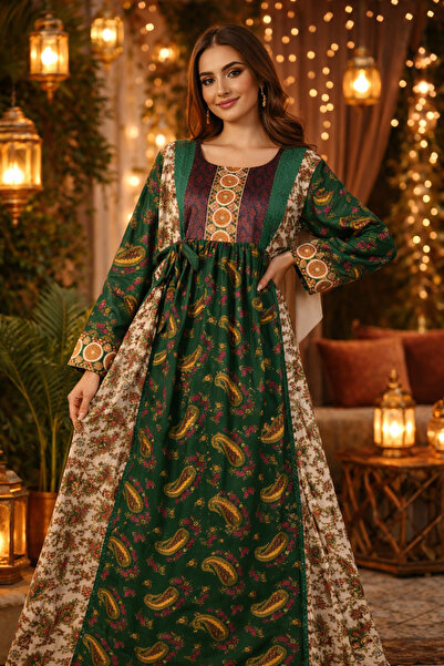 ASIAN Jumana women's jalabiya with a modern heritage design – artistic patter...