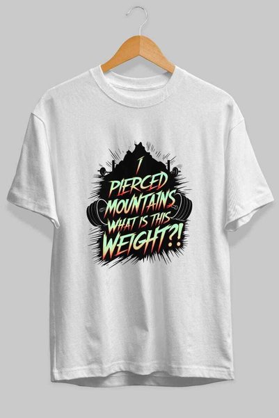 Ankhises Gym, Sports, Fitness 49 Pre-Printed White Oversized T-Shirt Men's Women's Cotton Crew Neck T-Shirt