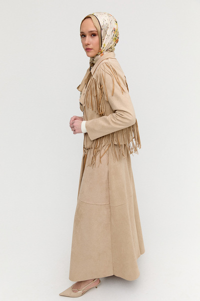 Setrms Süet Görünümlü Püsküllü Ceket