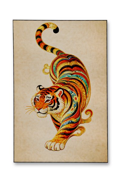 Rugs Modern Halı Mosso Tiger Pattern Woven Base Modern Decorative Carpet Moss...