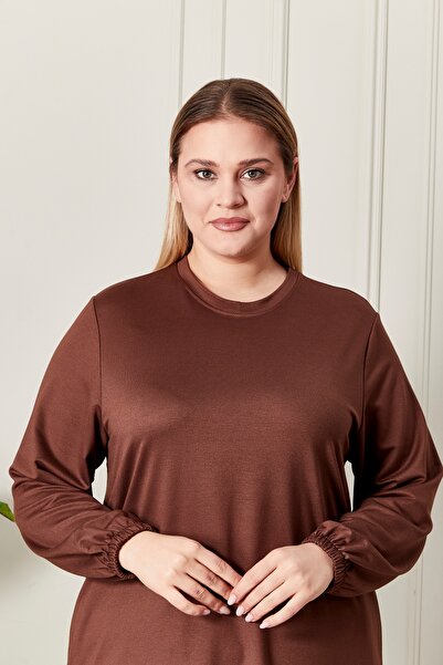 Ferace تونيك حجاب طويل من القطن الممشط بخيطين مقاس كبير للنساء