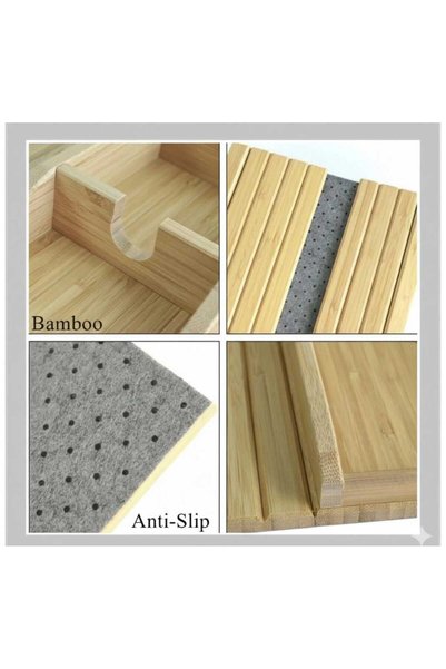 ASEL PLAST Seat Edge Bamboo Foldable Side Table American Service Sofa Edge Seat Tray