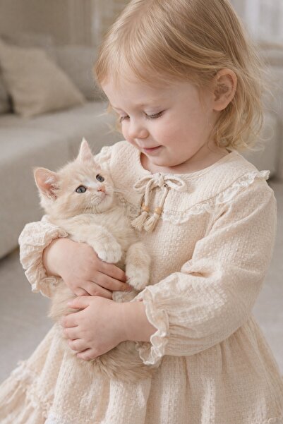 Babyhola Lace Embroidered B Peter Pan collar Vintage Muslin Baby Girl Dress 2017