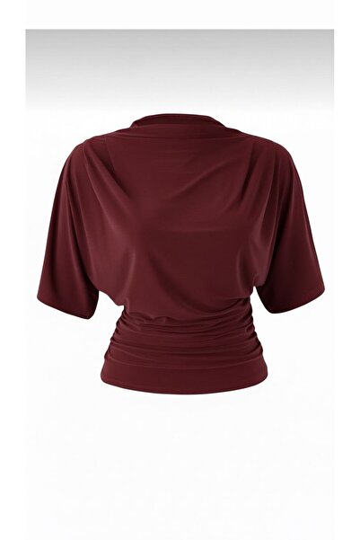 peri tower Women's Fitted/Bodycon Boat Neck Batwing Sleeve Stretchy Knitted B...