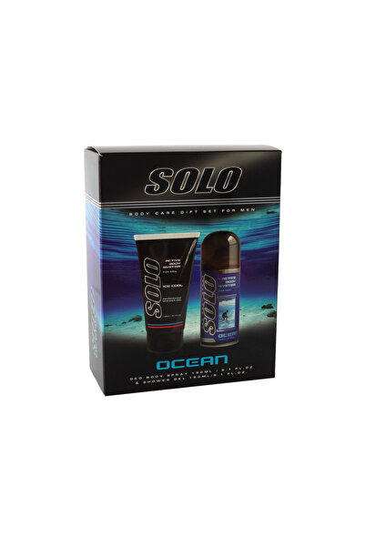 Solo Ocean men box, 150ml deodorant and 150ml shower gel
