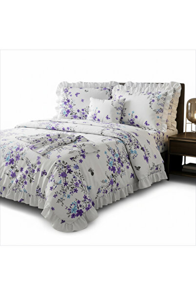 By Masuaa Double Ruffled Bedding Set and 2 Ruffled Pillowcases | |   Without ...