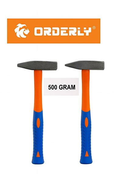 ORDERLY 2-Piece Machinist’s Hammer Set — 500 g Each, overall length 33 cm, ha...