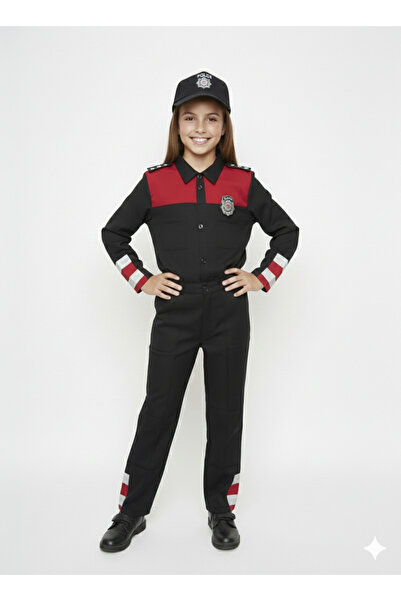 Ertekstekstil Çocuk trafik polisi kostümü / üniforması