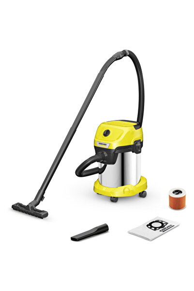 Karcher WD 3 S V-17/4/20, uscat-umed, 1000 W, 17 l, galben/negru