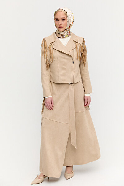 Setrms Süet Görünümlü Anvelop Etek