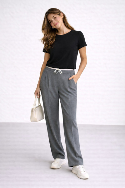 PALMERO Kumaş Pantolon Yüksek Beli Lastikli