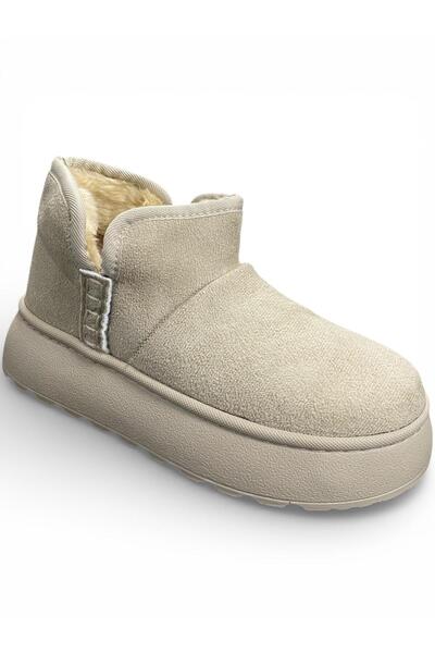 Desimod Women's Thick Poly Sole Fur Lined Suede Look Casual Shoes Boots