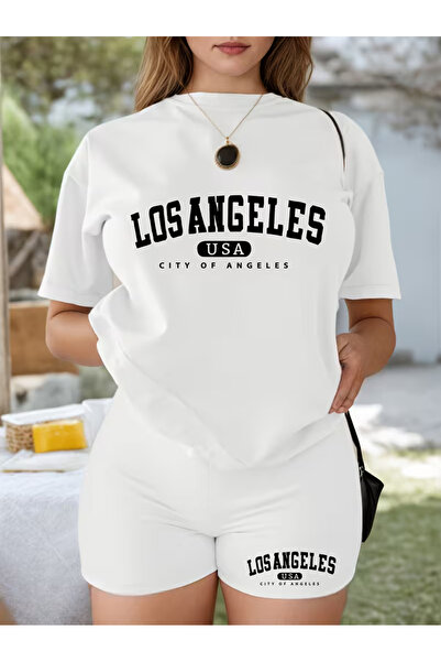 COMANCHERO Set de tricou și colanți cu imprimeu City Of Angeles pentru femei