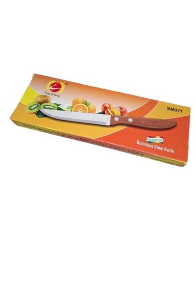 OEM Set of 12 wooden-handled table knives, brown, 21.5 cm