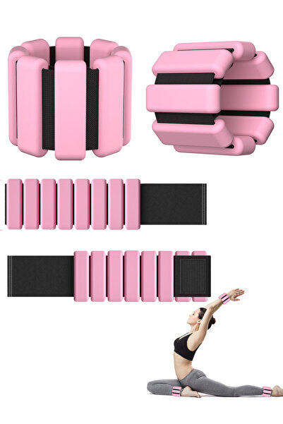 GZYIZHOU Hand and Ankle Weight Pink 500 Gr X 2 Pieces | Adjustable Sports and...
