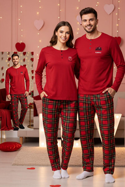 ELİTOL Men's Valentine's Day Pajama Set